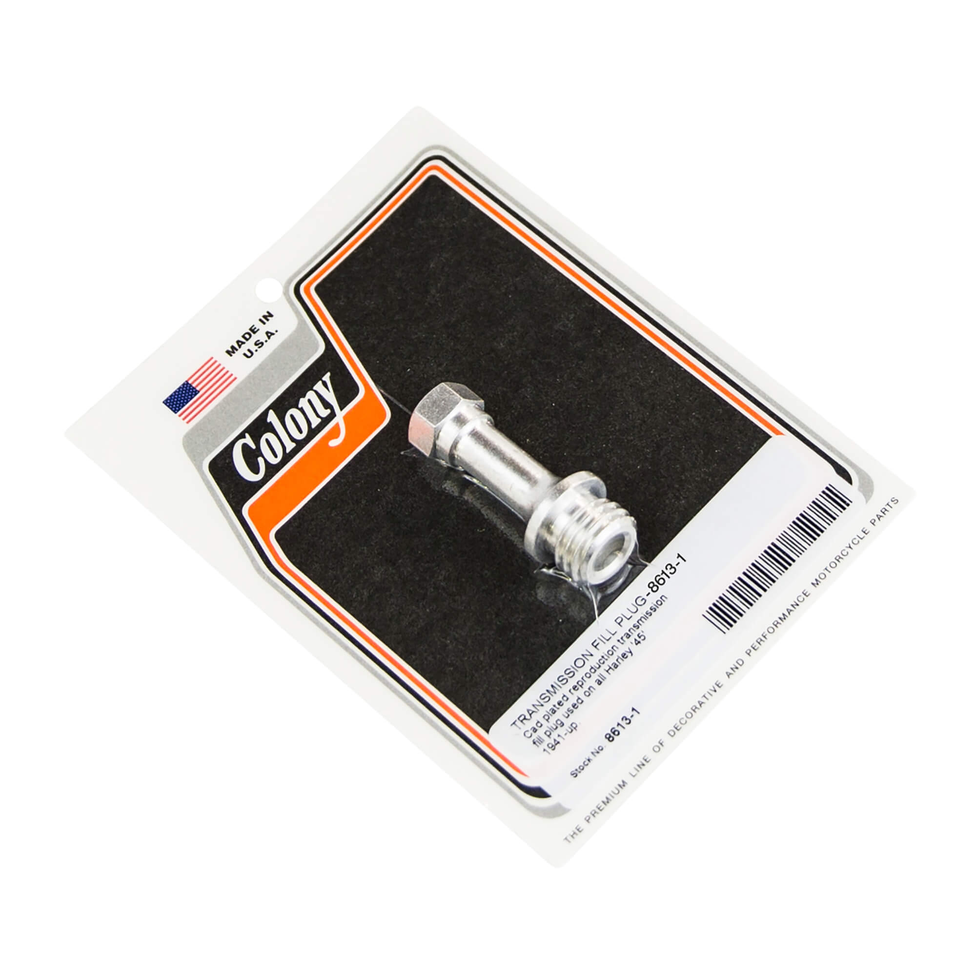 1941 Up Harley Davidson 45's Transmission Fill Plug #8613 - CAD Plated Replacement Part for Smooth Gear Shifting & Motorcycle Maintenance