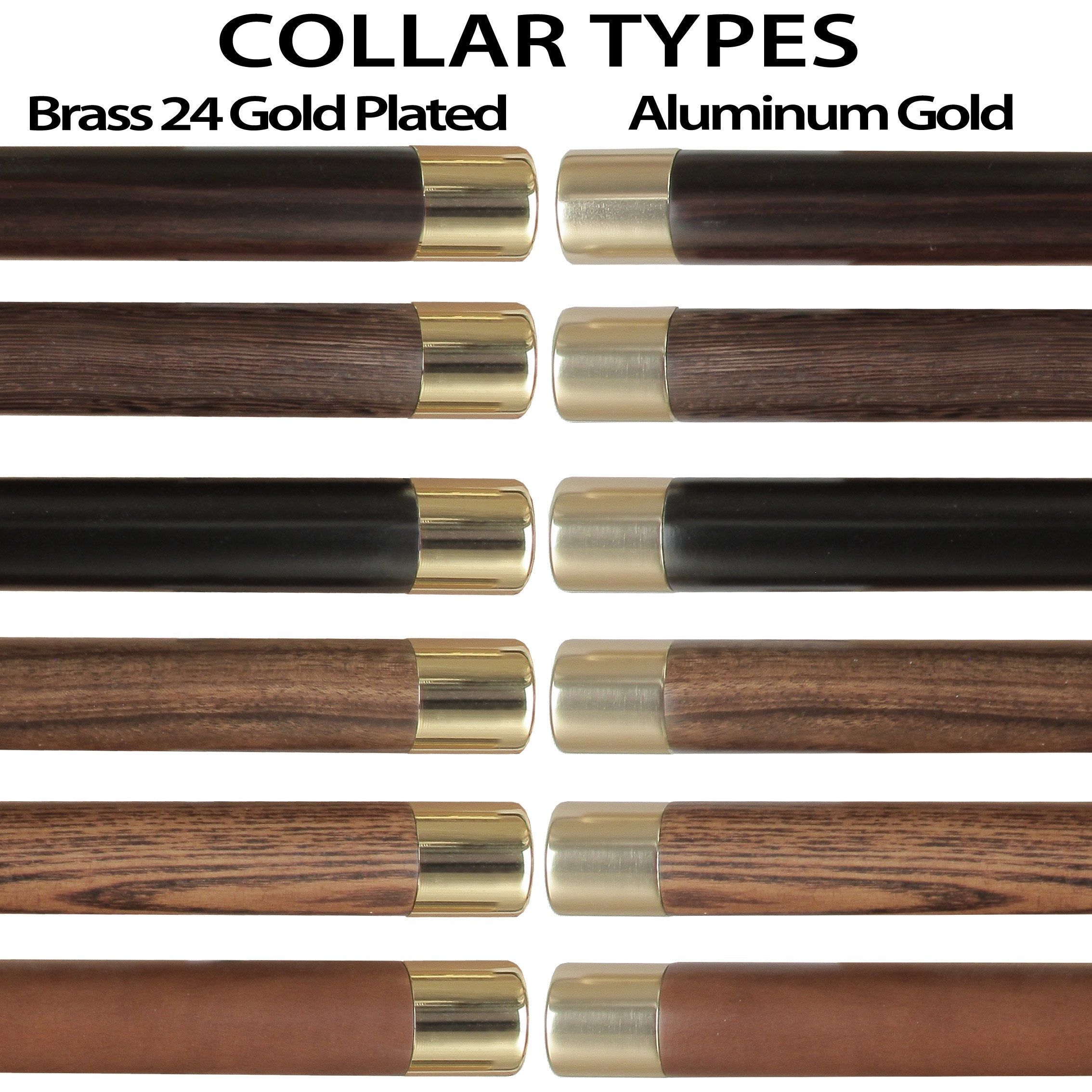 Premium Brass Dog Handle Walking Cane - Custom Shaft & Collar V3489 | Scratch & Dent Discount | Perfect for Seniors, Hiking & Fashion Accessory