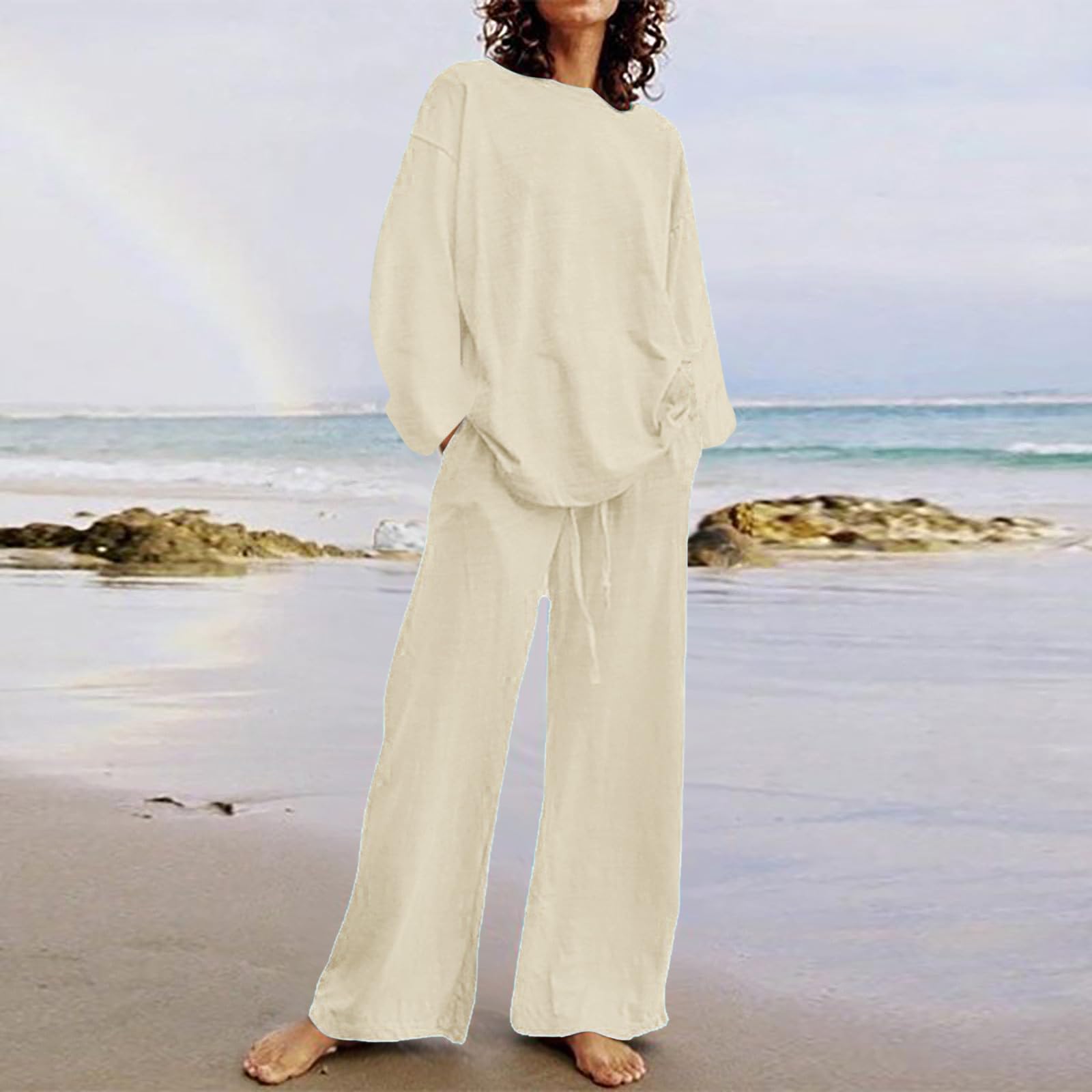 2-Piece Women's Summer Outfits - Linen Beach Vacation Sets with Shorts & Dress | Perfect for Beach Getaways, Bridal Events & Tropical Vacations