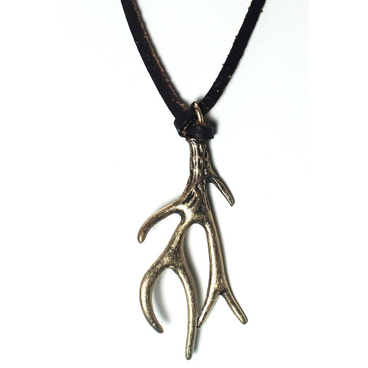 Antler Necklace Set for Women - Handmade Deer Antler Jewelry - Nature Inspired Pendant Necklace - Perfect for Outdoor Adventures, Camping, and Nature Lovers