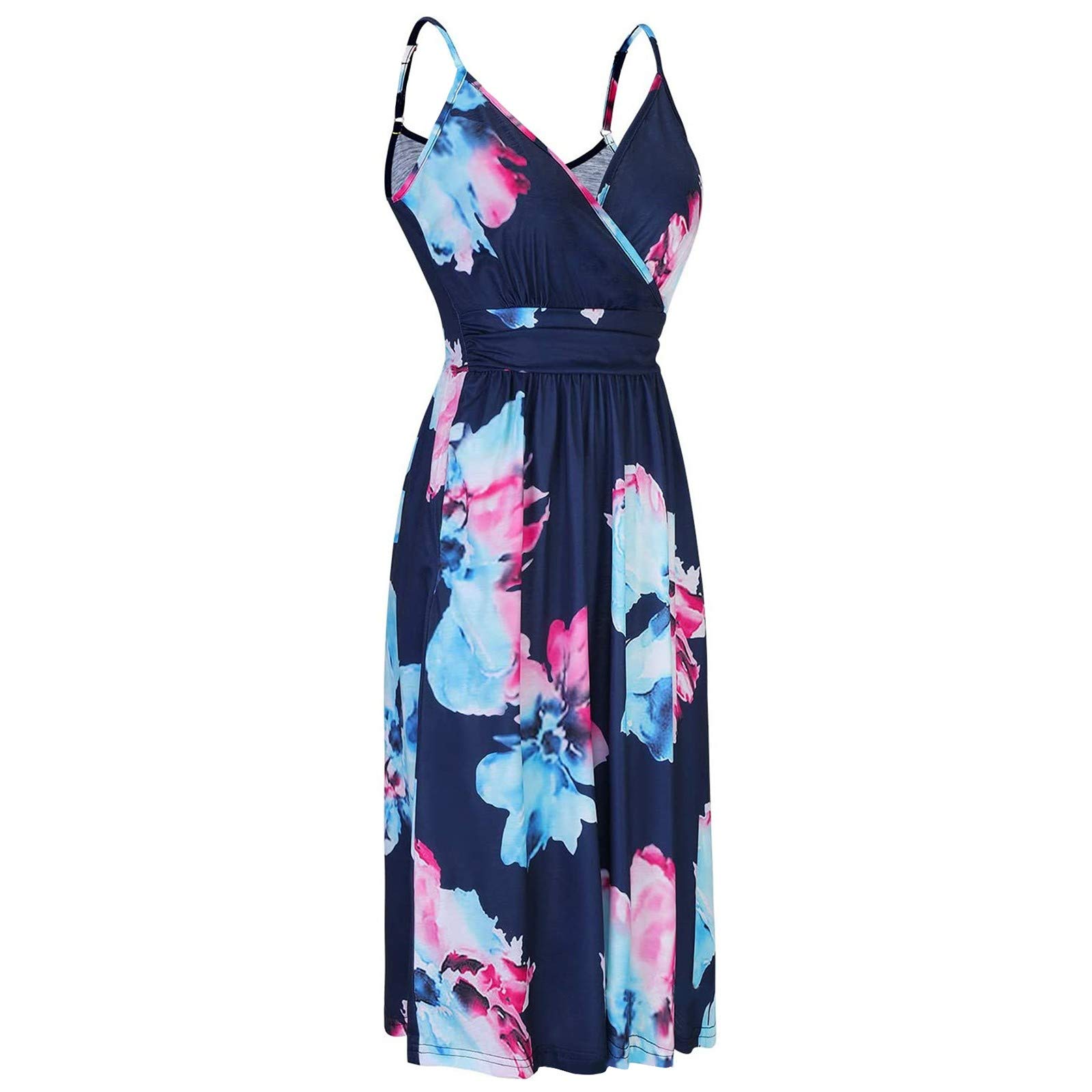 Women's Sleeveless Pocket Dress - Beach Casual Loose Fit for Summer Outings