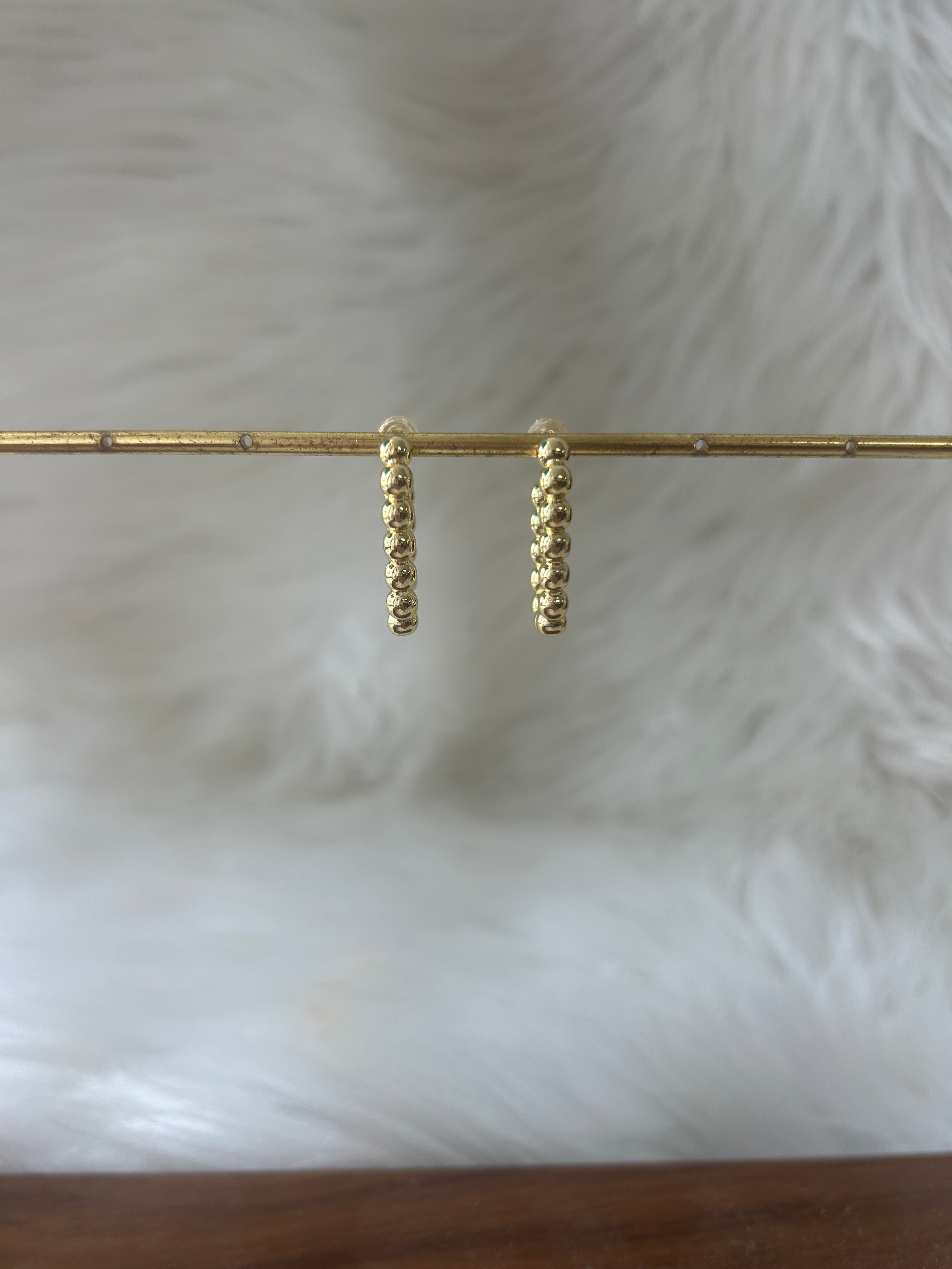Lauren Kenzie Stylish Bubble Hoop Earrings for Women - Trendy Gold Plated Dangle Earrings for Party, Wedding & Everyday Wear