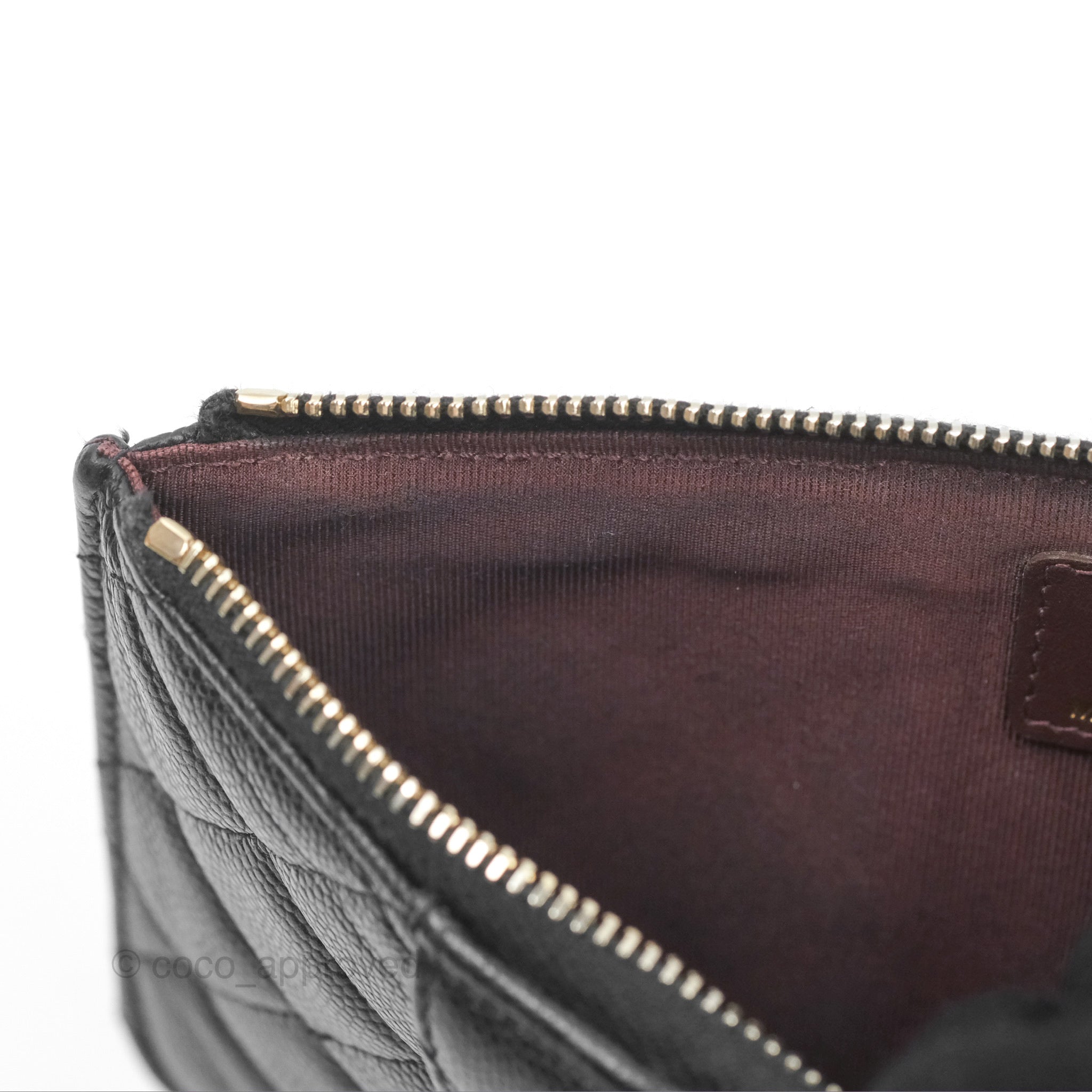 Chanel Classic Long Wallet Pouch Black Caviar Leather - Luxury Designer Wristlet Clutch for Women | Perfect for Evening Events, Parties & Daily Use