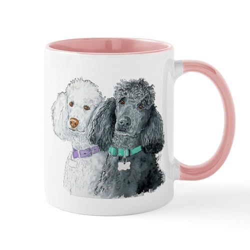 White/Pink Inside - Two Poodles Mug