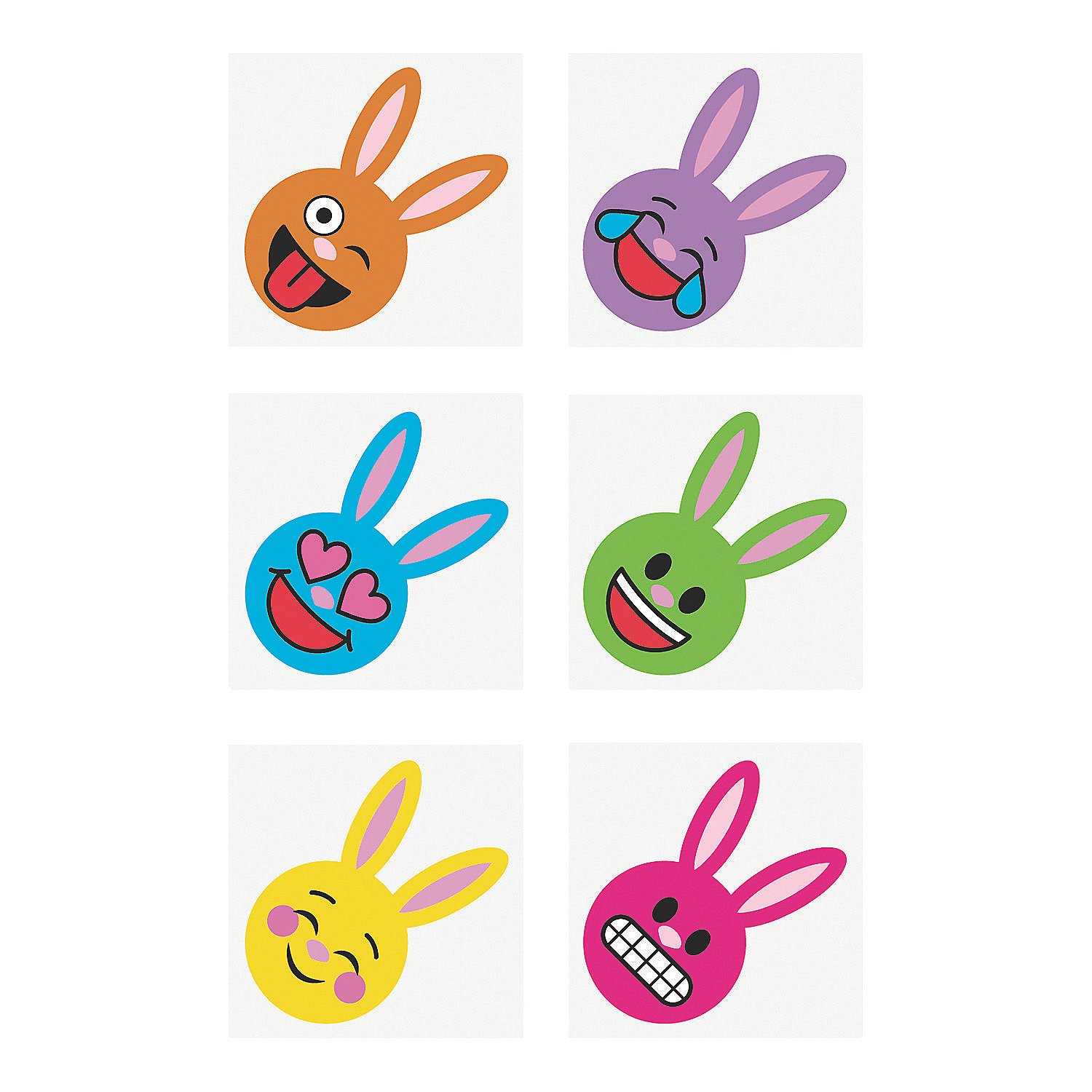 72 Pcs Easter Emoji Temporary Tattoos for Kids - Fun Easter Egg Fillers & Basket Stuffers - Perfect for Easter Parties, Egg Hunts & Kids' Gift Exchange