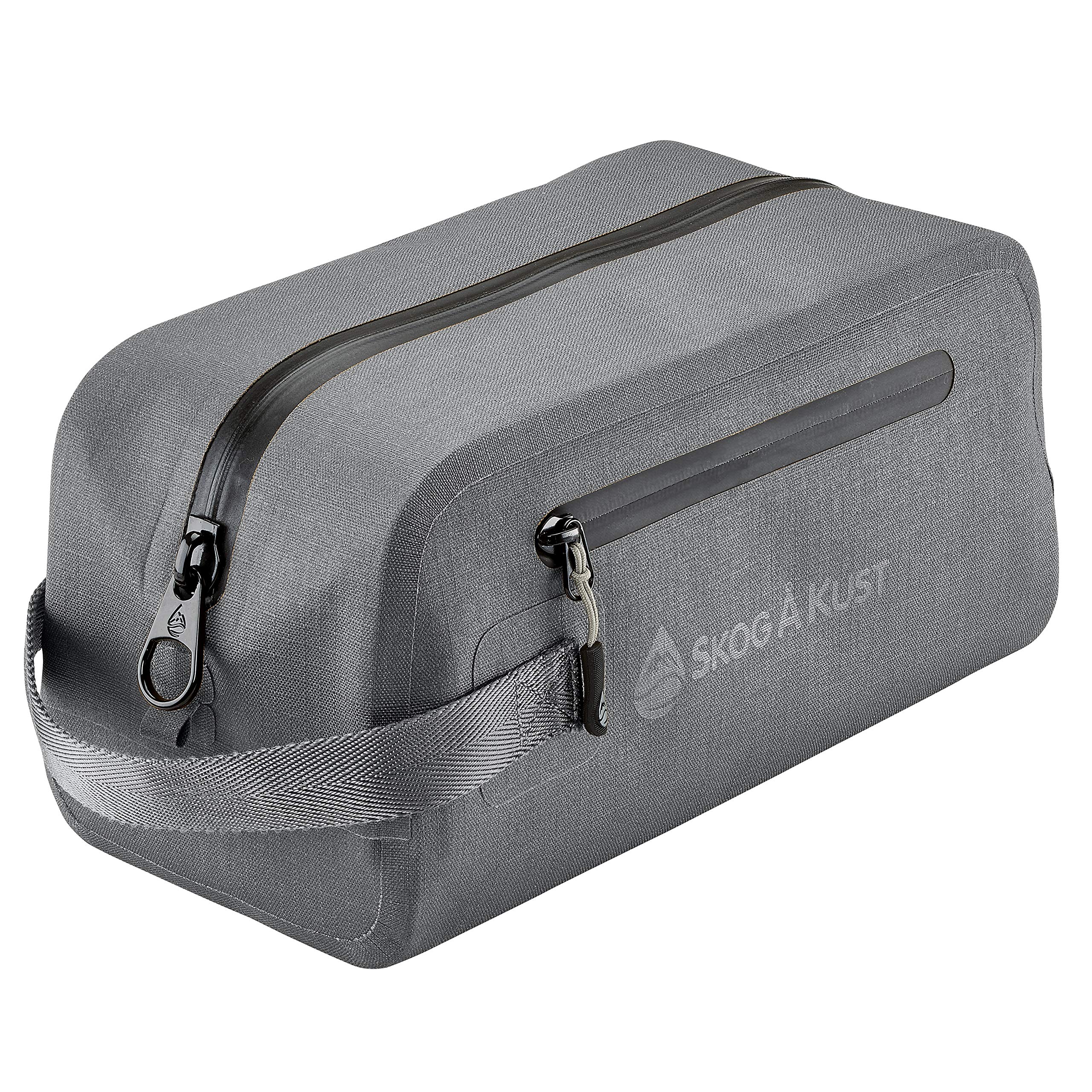 Skog Å Kust DoppSåk Waterproof & Leak-Proof Travel Toiletry Bag | Small, Charcoal Grey | Perfect for Camping, Gym & Air Travel Toiletries Organization