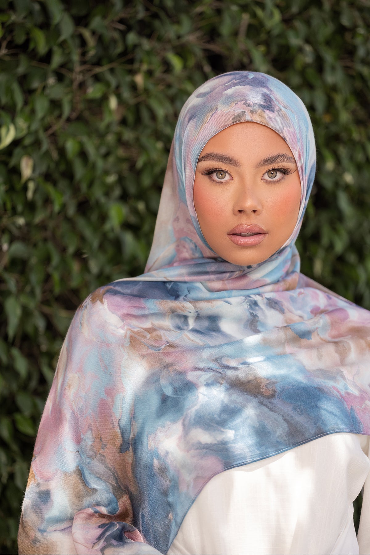 Aura Print Modal Hijab Scarf - Soft & Breathable Muslim Headscarf for Women - Perfect for Daily Wear, Prayer, and Special Occasions