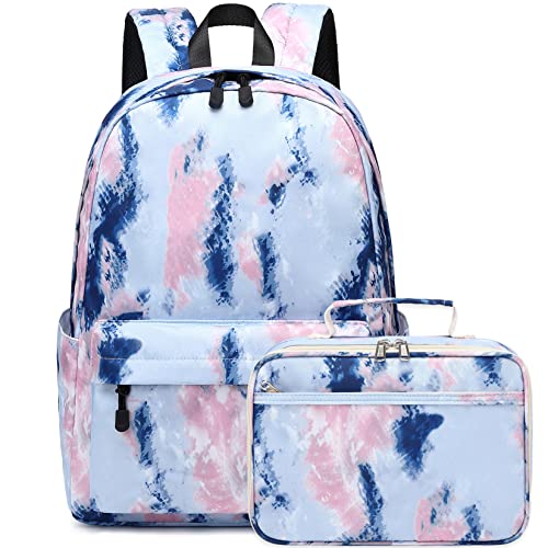 With Lunch Bag-tie Dye Blue
