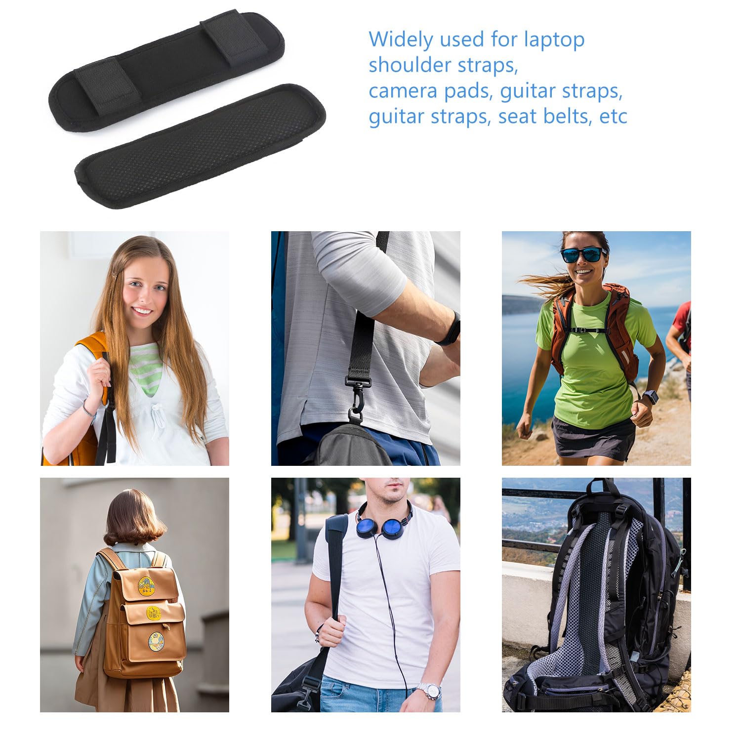 Dohia Universal Shoulder Pad Cushion - Replacement for Bag, Backpack & Shoulder Strap - Comfortable & Durable Support (1-Pack) | Perfect for Travel, Hiking, Work & Everyday Use