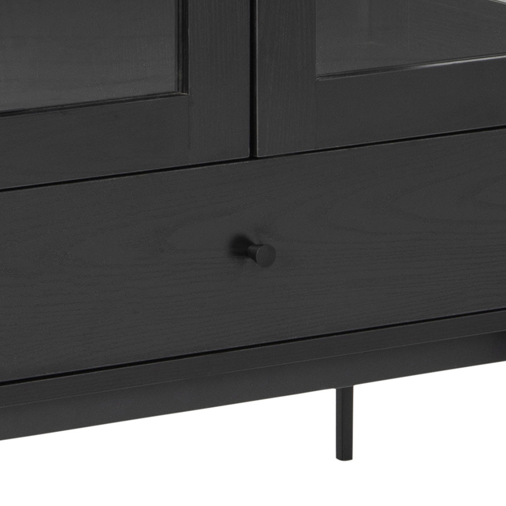 KREMAN 75cm Black Display Unit - Modern Shelf for Living Room, Bedroom & Office Storage & Organization