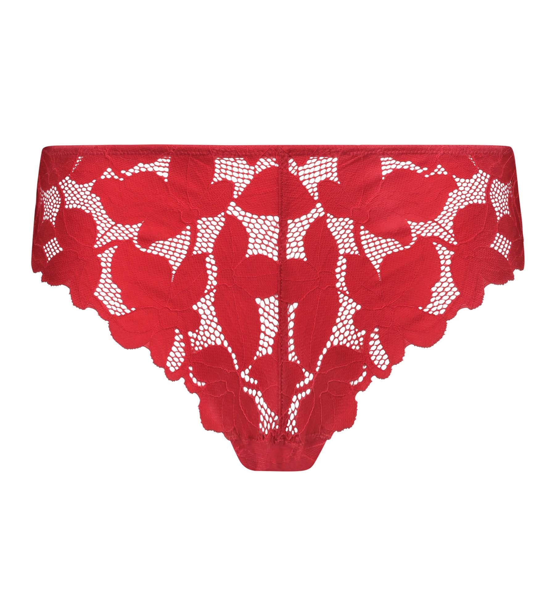 Cheri Dim Red Lace Floral Slip for Women - Elegant Lingerie for Date Nights & Special Occasions
