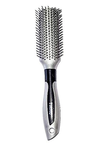 Premium Flat Plastic Silver Hair Brush for Smooth Detangling & Daily Grooming – Perfect for Home, Travel & Salon Use