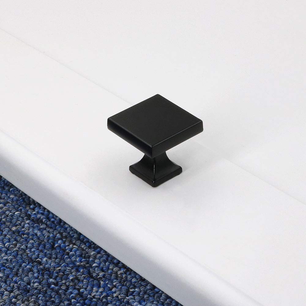 Peaha 15 Pack Black Square Cabinet Knobs - PH6785BK Drawer Pulls Hardware for Kitchen, Bathroom & Dresser - Perfect for Cabinets, Drawers, Closets & Furniture Upgrades