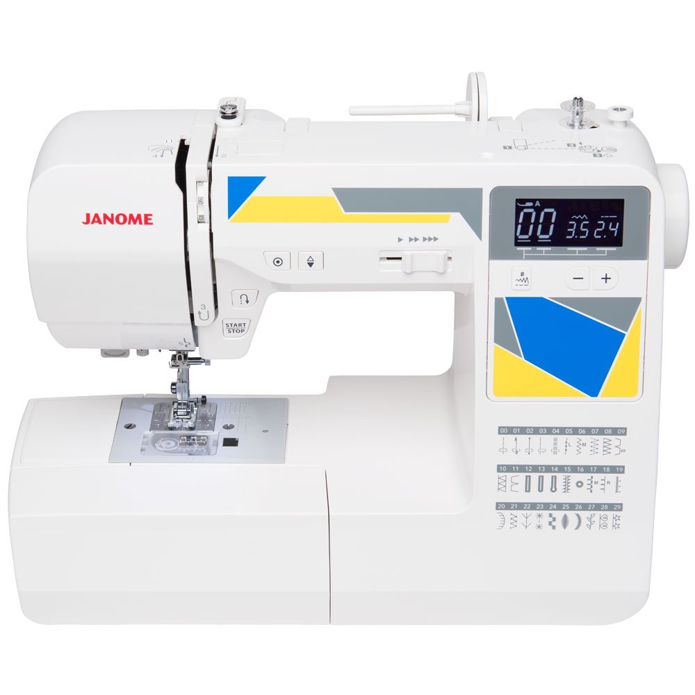 Janome MOD-30 Computerized Sewing Machine with 30 Built-In Stitches & 3 One-Step Buttonholes - Drop Feed System, Accessories Included - Perfect for Quilting, Dressmaking & Home DIY Projects