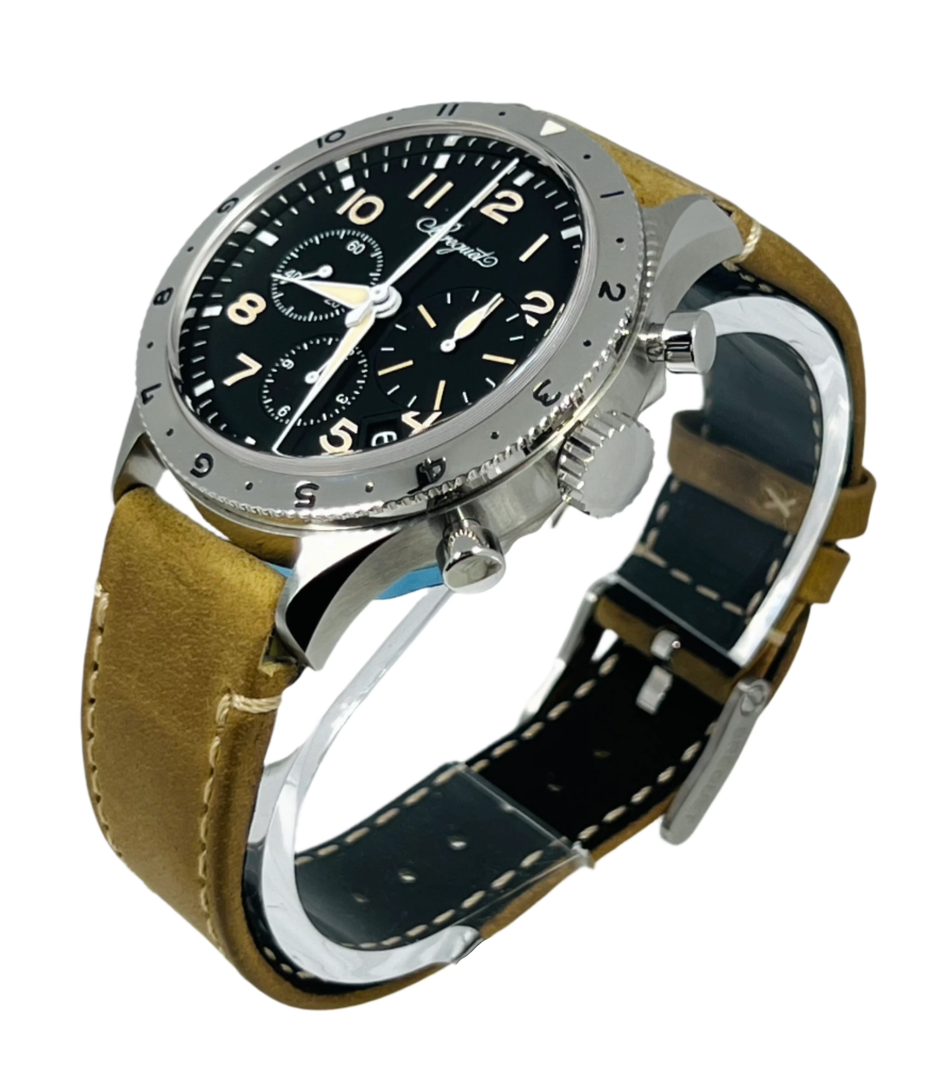 Breguet Type XX XXI XXII Chronograph Stainless Steel Men's Watch - Luxury Pilot Timepiece for Aviation Enthusiasts & Business Professionals