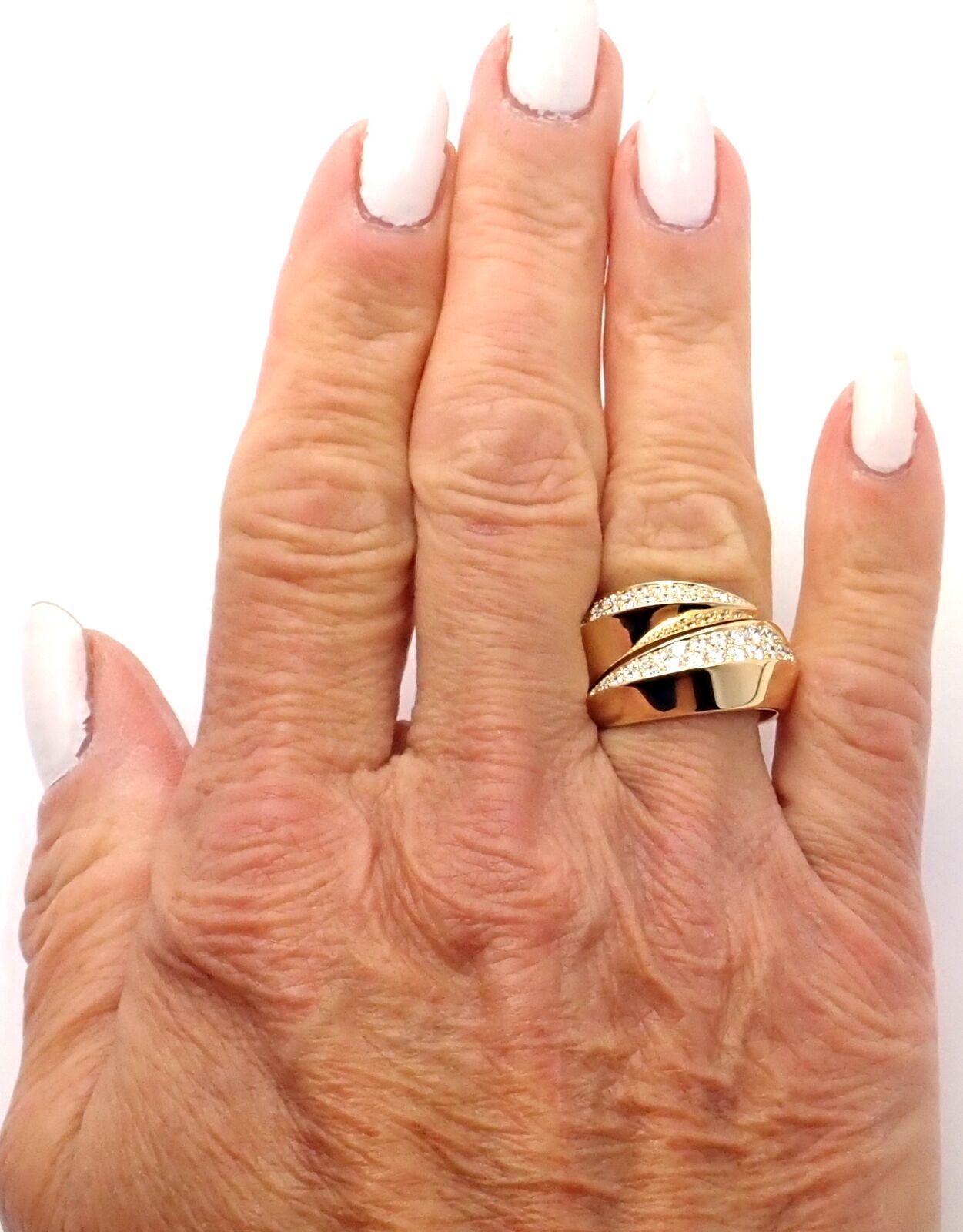 Authentic Cartier Panthere Gryph 18k Yellow Gold 2.50ctw Diamond Band Ring for Women - Luxury Wedding, Anniversary & Special Occasion Jewelry Gift