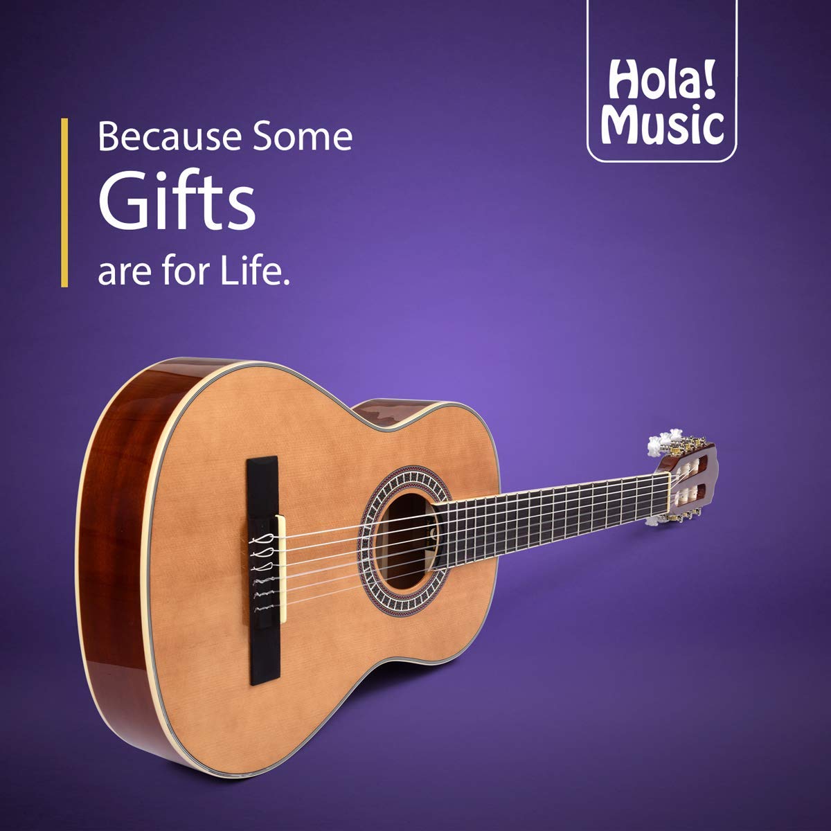 **Hola! Music 1/2 Size 34 Inch Classical Guitar for Kids - Soft Nylon Strings, Natural Gloss Finish, Includes FREE Padded Gig Bag - Perfect for Beginners, Practice & Performances**