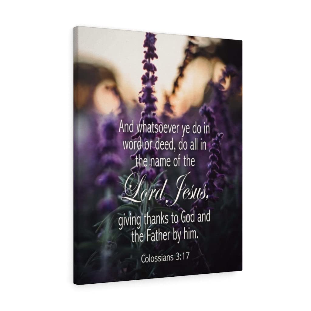 Inspiring Christian Wall Art - Colossians 3:17 Bible Verse Print - Ready to Hang Scripture Decor for Home, Church & Office - Express Love & Gratitude to God