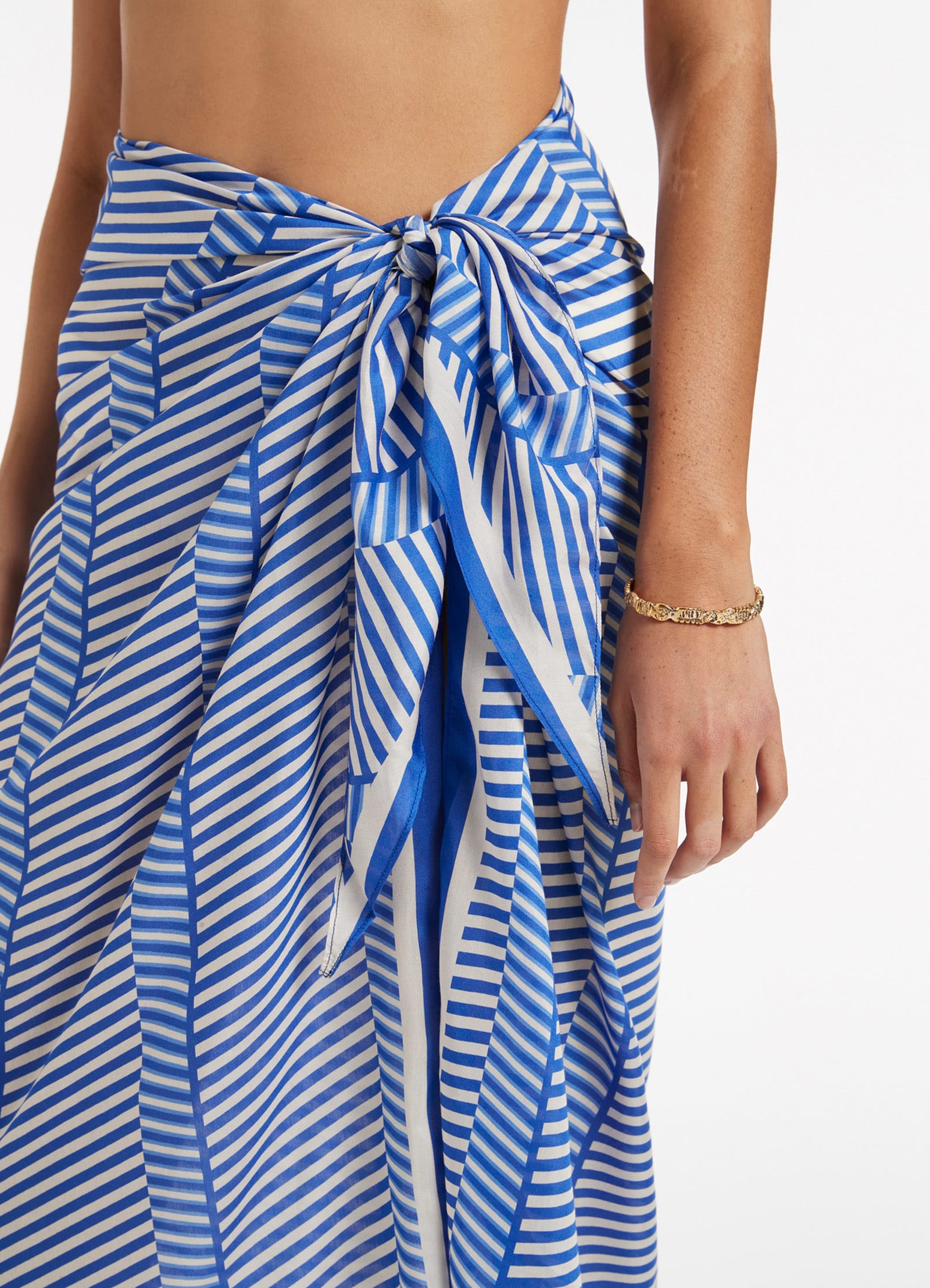 Amoudi Sarong - Premium Sapphire Blue Beach Wrap for Women - Perfect for Beach, Pool, and Vacation Wear