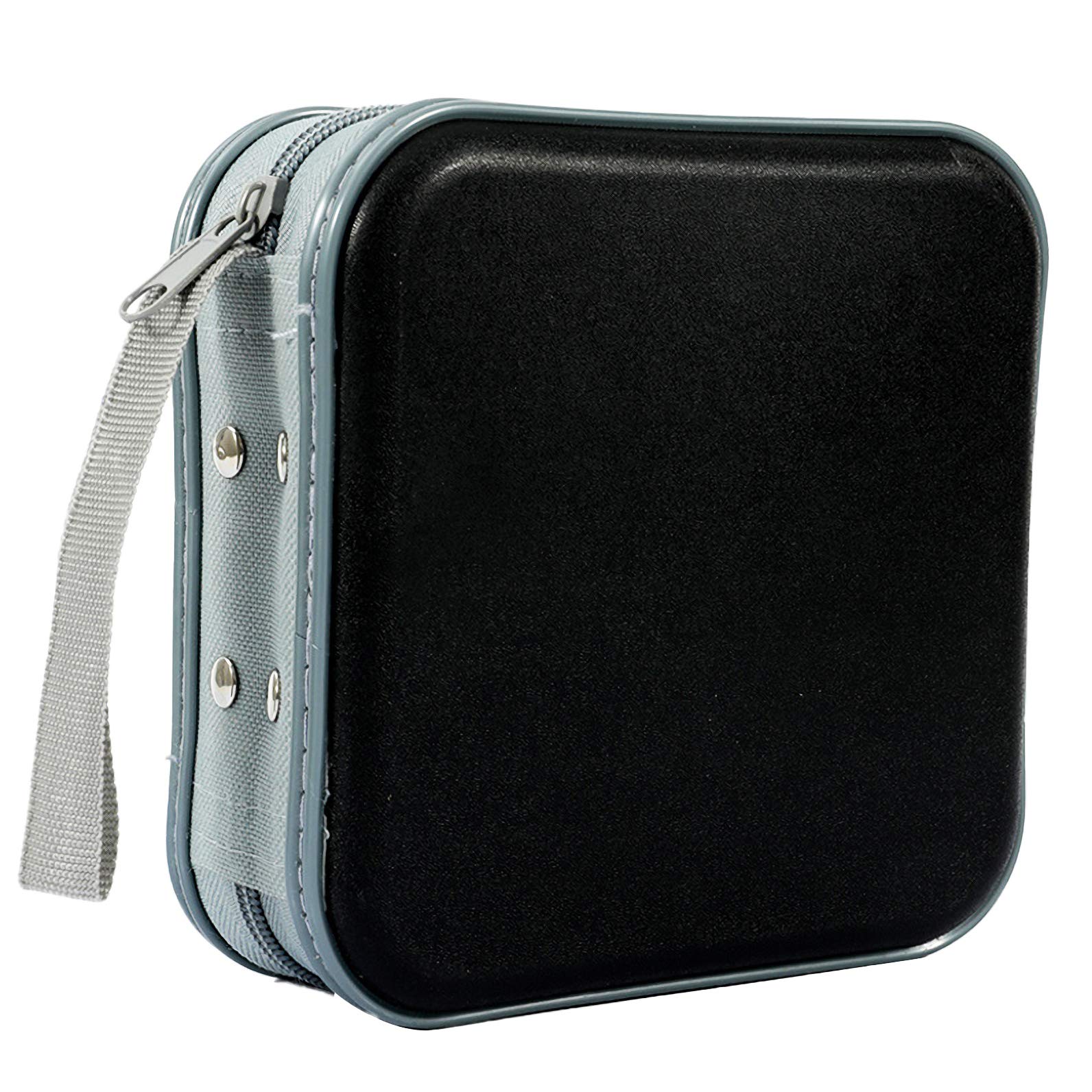 Jalisiol 40 Capacity CD/DVD Case Wallet - Protective Storage Organizer Binder for CDs, DVDs, VCDs - Compact Album Booklet for Home, Car & Travel (Black) - Perfect for Organizing Media Collections & On-the-Go Storage