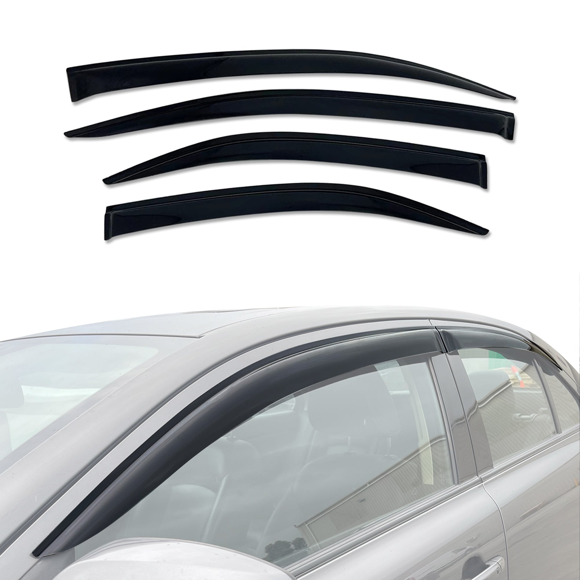 Suzuki Kizashi 2010-2016 Weather Shields - Durable Car Window Rain Guards for All-Weather Protection - Perfect for Rainy Days & Highway Driving