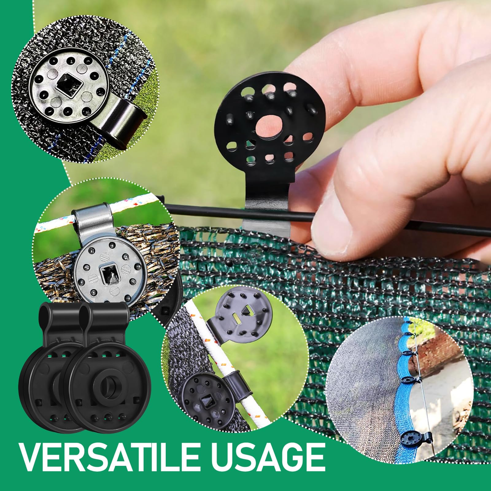 50pcs Heavy Duty Plastic Shade Cloth Clips - Reusable Tarp Clamps for Garden Sun Shade, Outdoor Canopy & Greenhouse Cover - Secure Tarps, Mesh Nets & Fabric in Windy Conditions