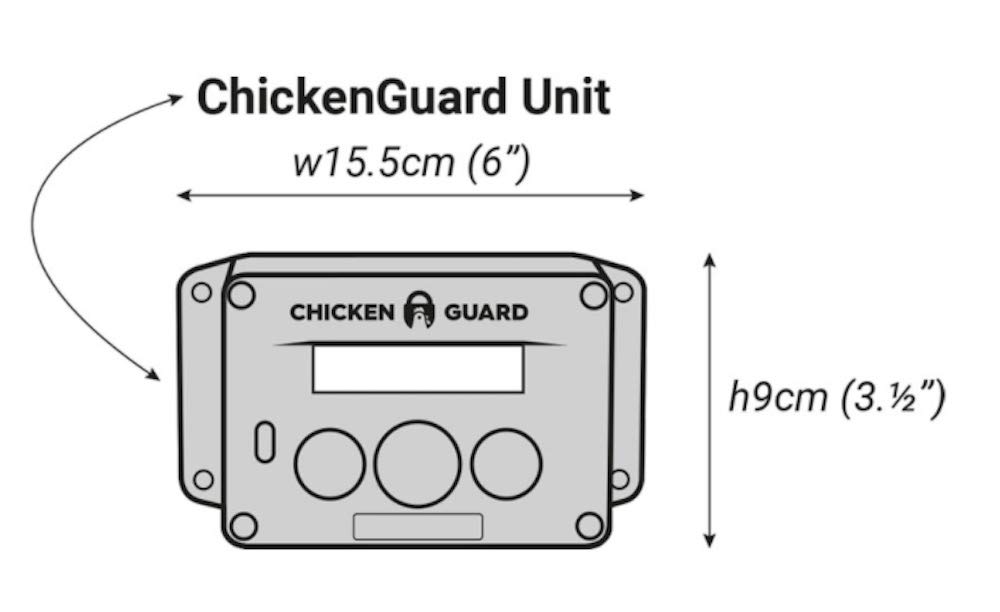 ChickenGuard Premium ECO Automatic Chicken Coop Door Opener - Light & Timer Sensor, 1kg Capacity, Battery Powered (2021 Eco Model) | Secure Poultry Access for Day/Night Protection