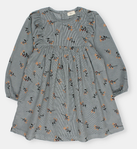 BUHO FOLK DRESS for Girls (2-12 Years) - Bohemian Style Cotton Floral Summer Dress - Perfect for Parties, Beach Vacations & Family Photos