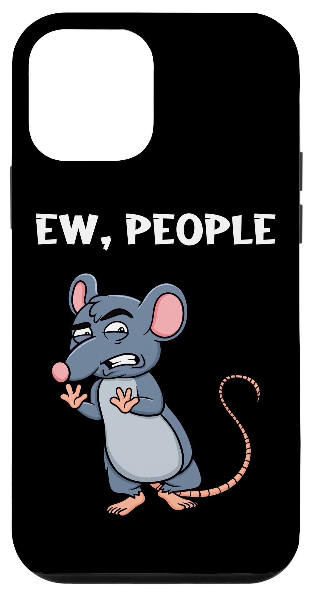 iPhone 12 Mini Case - Anti-Social Rat Design - Slim Protective Cover for iPhone 12 Mini - Perfect for Unique Style Lovers & Social Media Enthusiasts