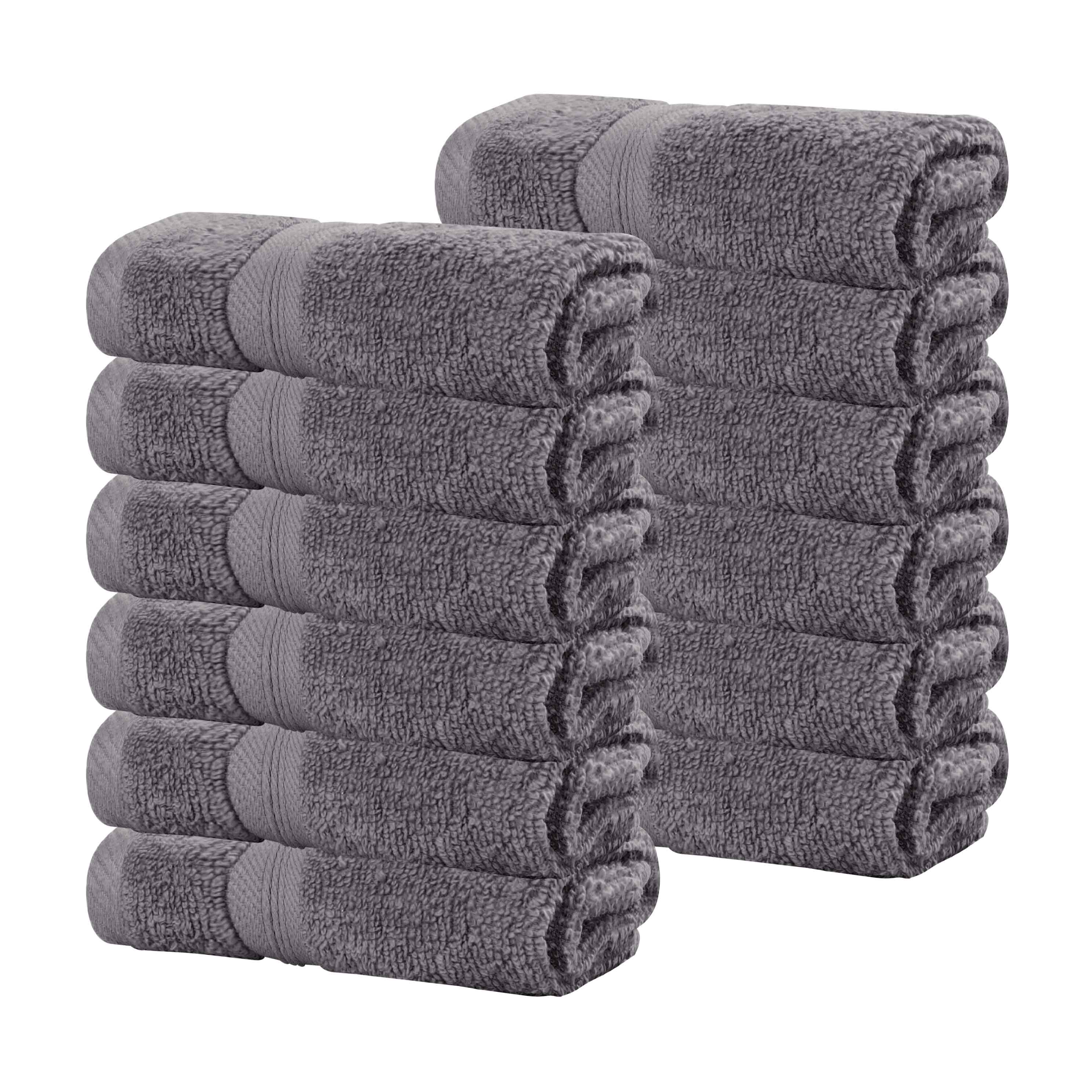 Premium 12-Pack Zero Twist Cotton Face Towels & Washcloths | Ultra Soft, Absorbent & Skin-Friendly | Perfect for Spa, Baby Care & Gentle Exfoliation