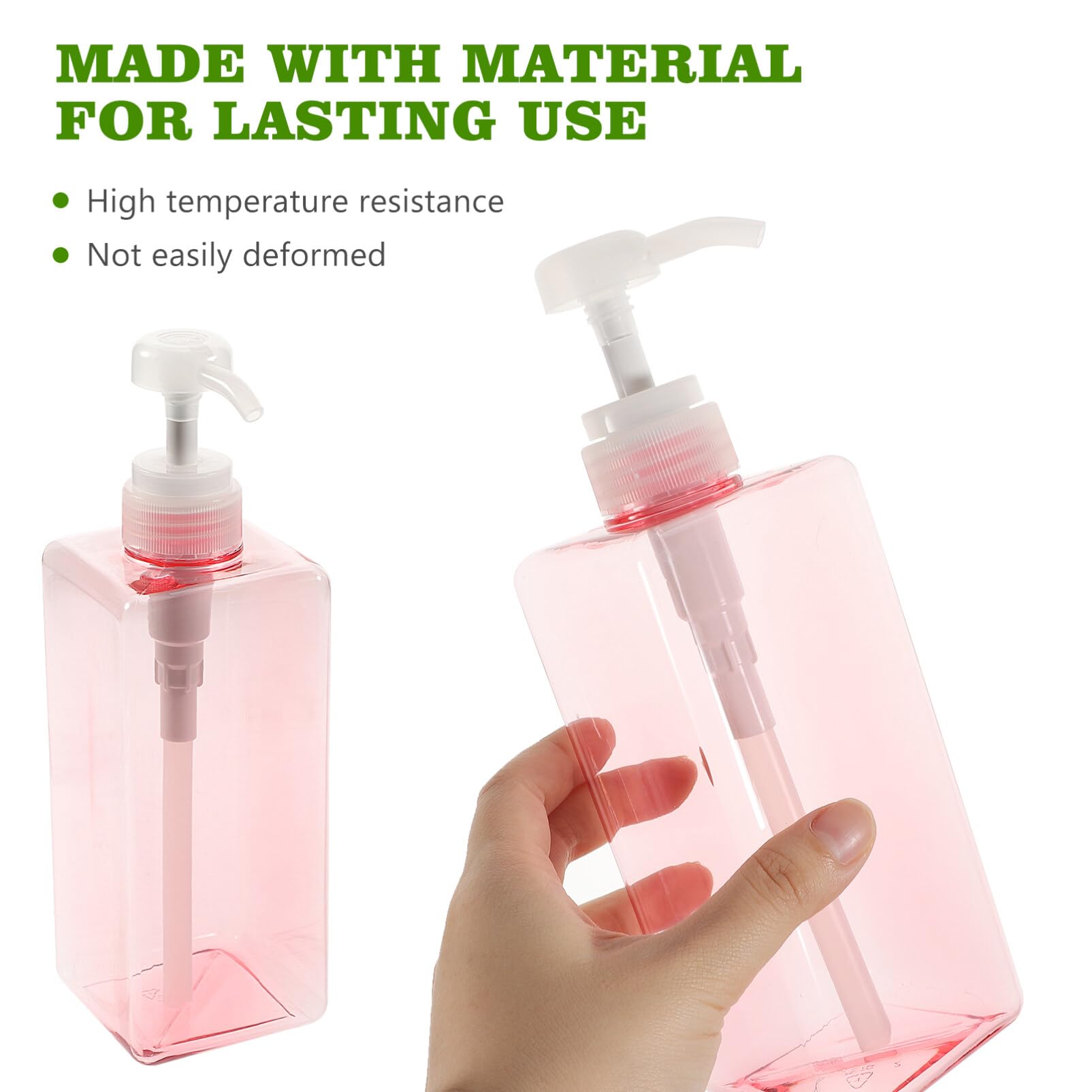 **Hemoton Square Empty Pump Bottle - Hand Soap Dispenser, Lotion Bottle, Foam Soap Dispenser for Travel, Shampoo & Body Wash - Perfect for Bathroom Sink, Kitchen, Salon & On-the-Go Use**