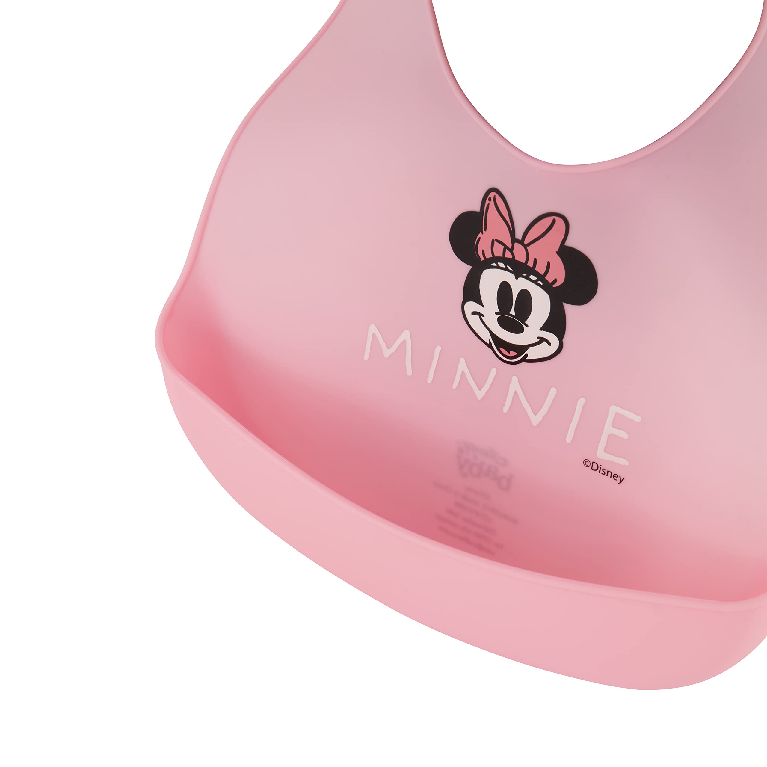Disney 2-Pack Unisex Baby & Toddler Silicone Bibs with Food Catcher - Soft Waterproof Feeding Bib for Infants & Kids - Perfect for Mealtime, Travel & Messy Play