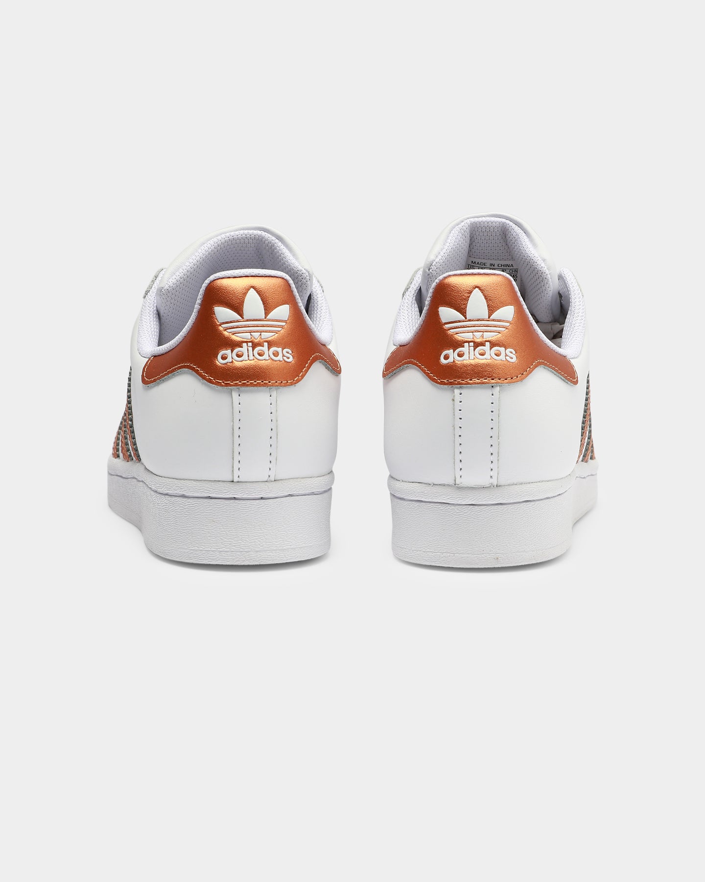 Adidas Women's Superstar Sneakers - White/Copper/Black Classic Casual Shoes for Women | Perfect for Everyday Wear, Gym & Street Style Fashion