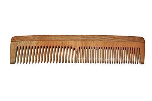 KYNA Anti Dandruff & Hair Growth Neem Wood Comb for Kids and Adults - 2 Pack Set for Scalp Massage, Detangling, and Healthy Hair Care at Home or Travel