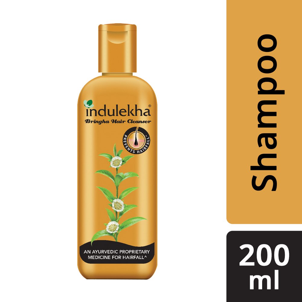 Indulekha Bringha Anti Hair Fall Shampoo 200ml & Liril Lemon Tea Tree Body Wash 250ml - Reduce Hair Loss & Refreshing Skin Care Combo for Daily Hair and Body Wash Routine