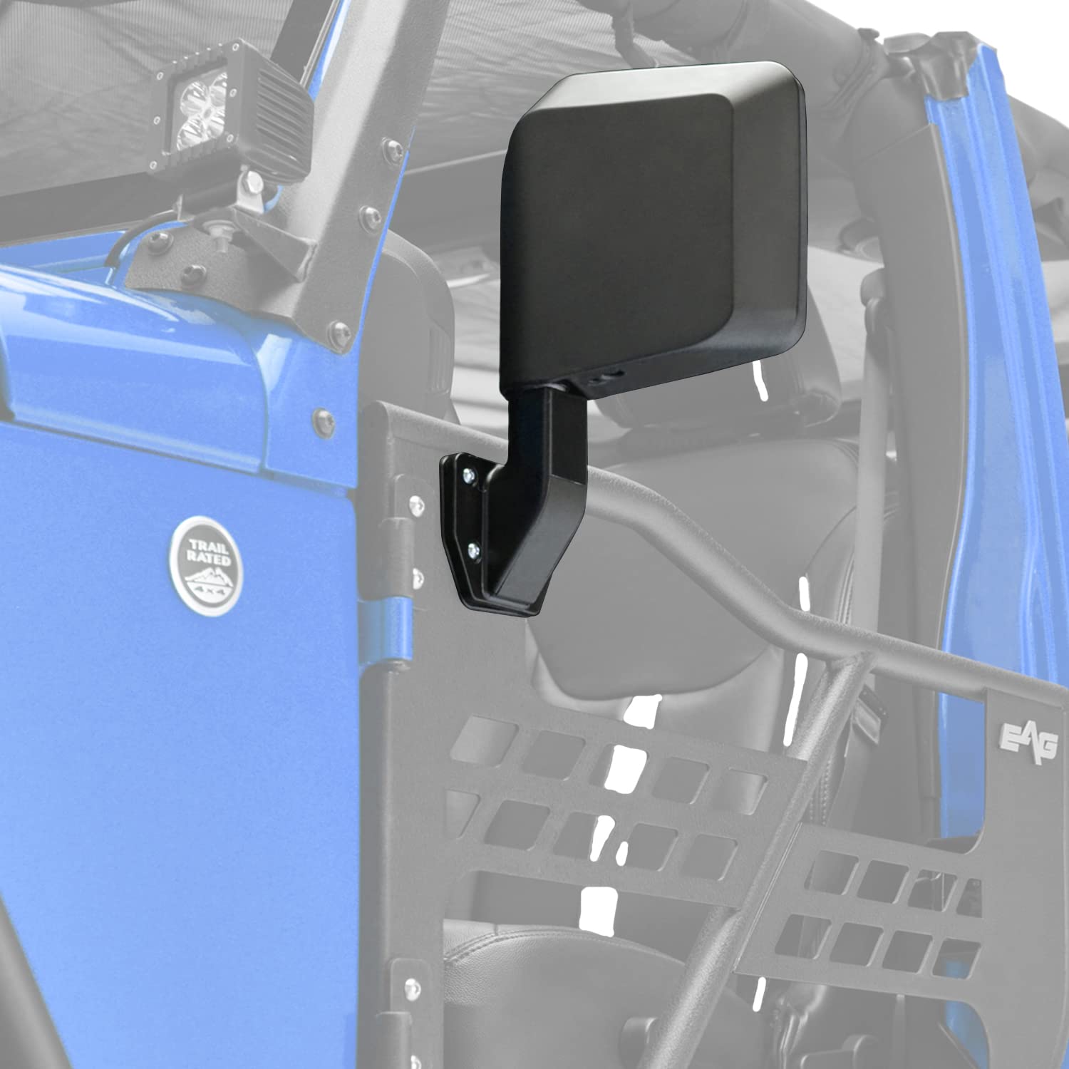EAG Side View Mirror Pair - Military Grade Replacement for Jeep Wrangler CJ7 YJ TJ JK JL & Gladiator JT & Cherokee XJ - Durable Off-Road Mirrors for Enhanced Visibility