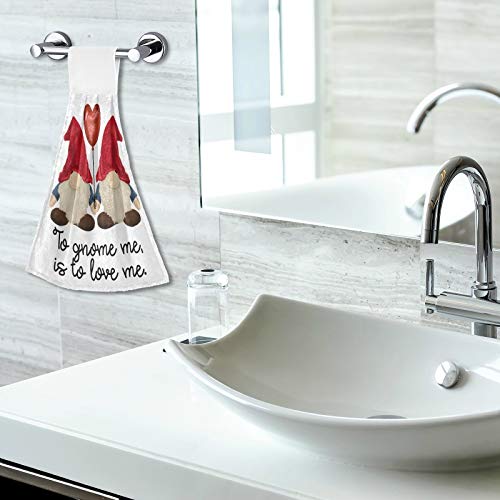 Mother's Day Gnome Quote Kitchen Hand Towels - 2PCS Super Absorbent Hanging Dishcloths with Loop (12x17 in) - Soft Fingertip Towels for Bathroom, Washroom, Guestroom & Hotel - Perfect for Gifts, Home Decor & Holiday Kitchen Use
