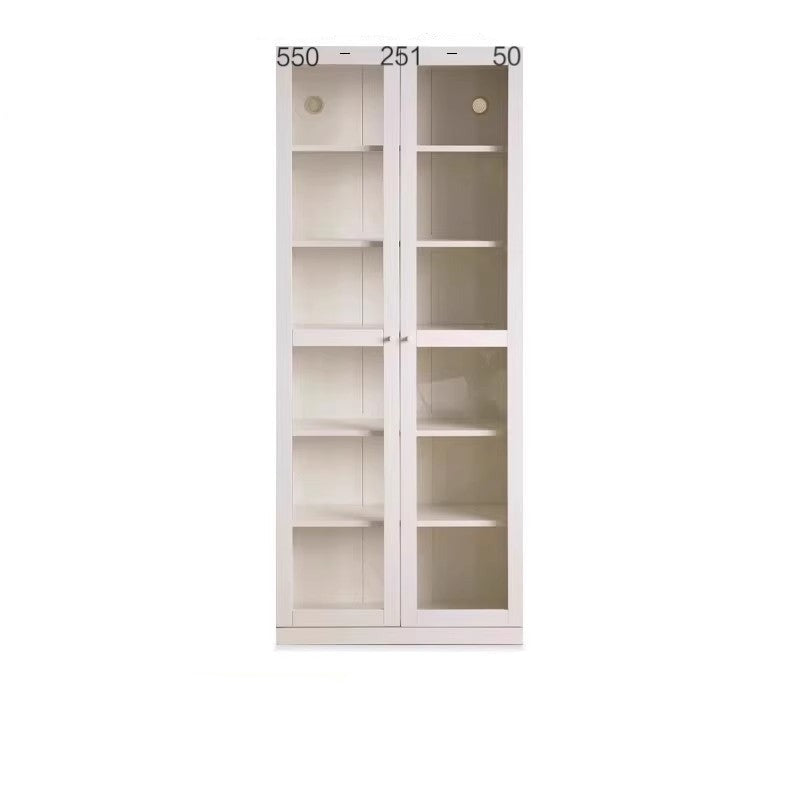 Solid Poplar Wood Bookcase - Wall to Ceiling Bookshelf with Adjustable Shelves for Home Office, Living Room & Library Storage