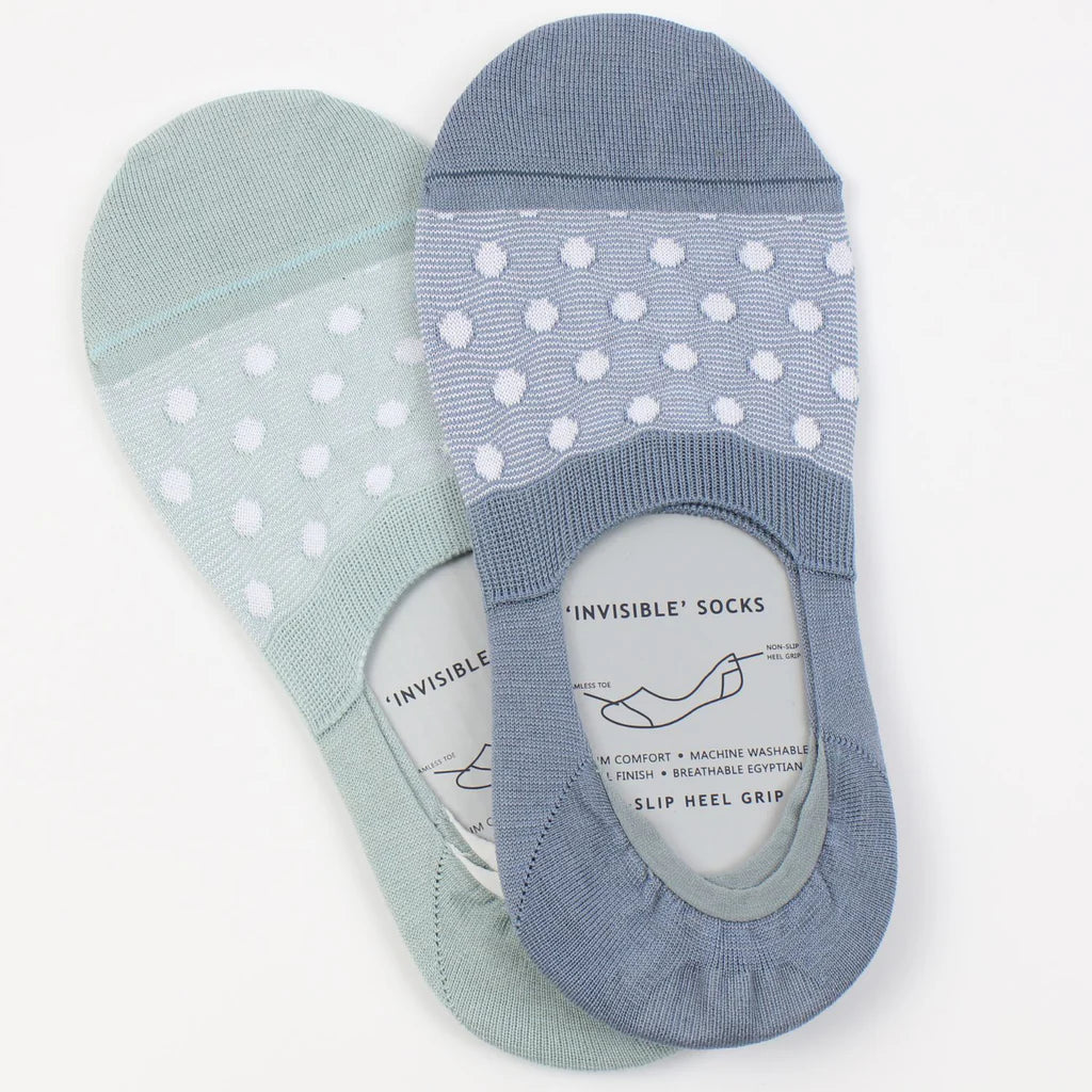 Women's Invisible Cotton Socks with Spotty Design - Breathable & Comfortable No-Show Socks for Casual Wear, Sneakers & Loafers