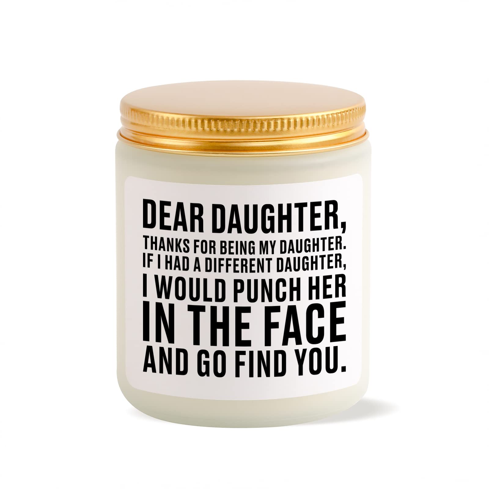 Lavender Scented Candle - Thoughtful Birthday & Graduation Gift for Daughter from Mom & Dad | Funny Christmas & Valentine's Present | Relaxing Aromatherapy for Bedroom & Home Decor