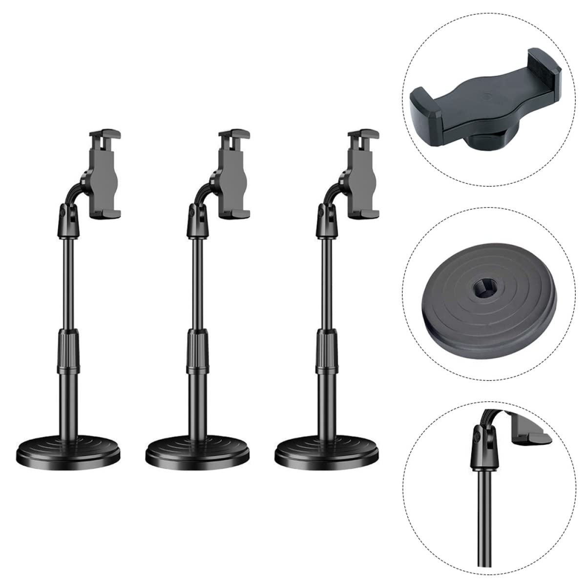 Adjustable Cell Phone Stand - 6 Pack Multi-Angle Phone Holder with Telescopic Design for Desk, Table, and Electric Bracket - Perfect for Watching Videos, Video Calls, and Hands-Free Use at Home & Office