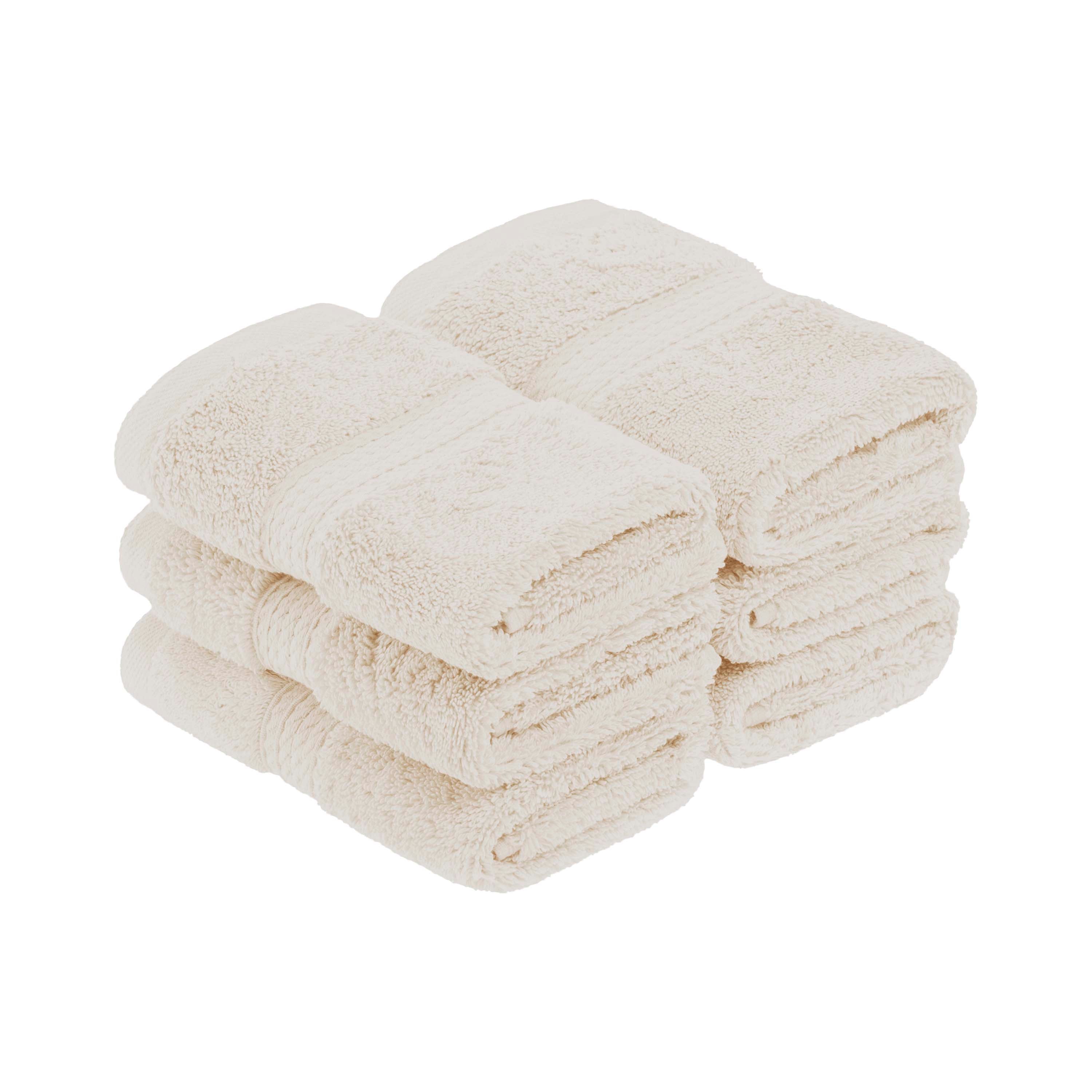 Premium 100% Egyptian Cotton Plush Heavyweight Luxury Bath Towel Set of 6 - Ultra Soft & Absorbent for Spa, Hotel & Home Use