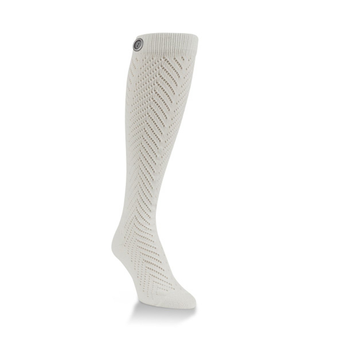 Open Knit Knee-High Socks - One Size Fits Most, Vanilla Color | Comfortable & Breathable for Casual Wear, Yoga, and Lounge