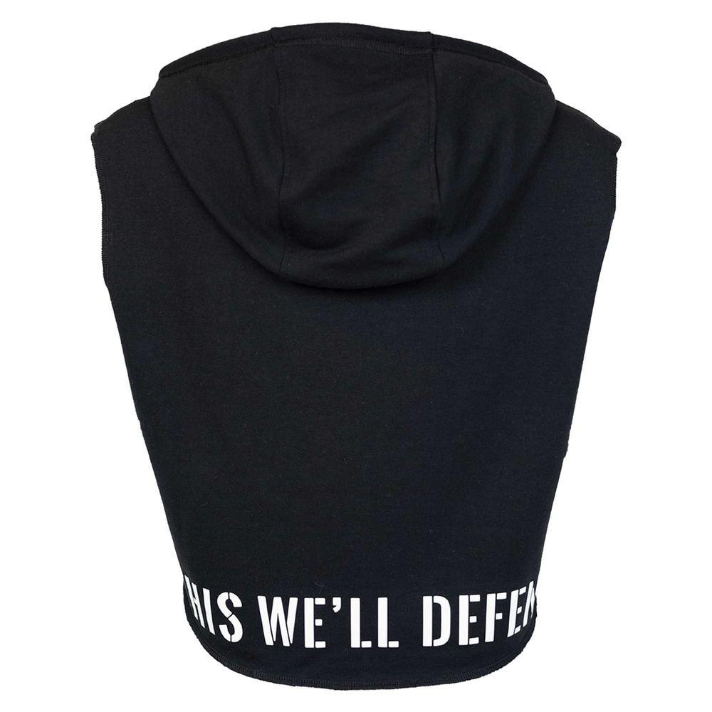 Women's This We'll Defend Sleeveless Hoodie - Military Inspired Workout Top for Gym, Running & Outdoor Activities