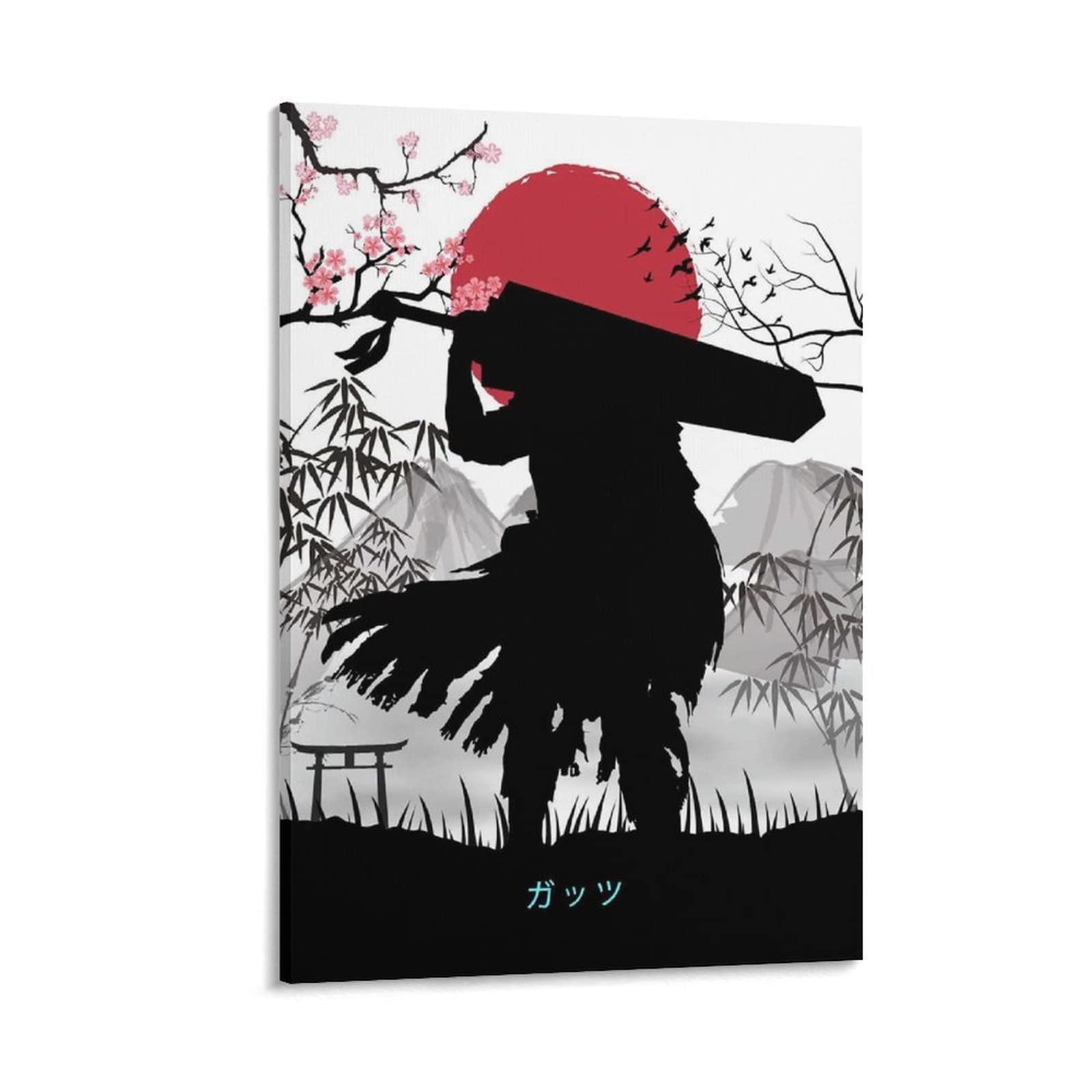 Berserk Guts Anime Poster - High Quality Canvas Wall Art Print (24x36 inches/60x90cm) - Perfect for Modern Bedroom Decor, Anime Room Aesthetic & Gift for Berserk Fans