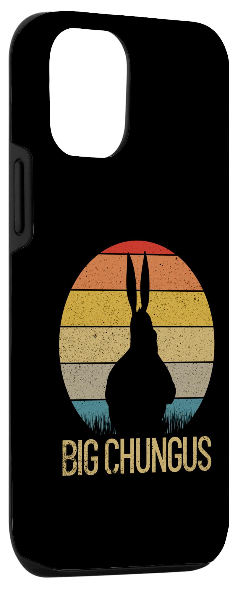Retro Sunset Vintage iPhone 12/12 Pro Case - Big Chungus Meme Design - Perfect for Daily Use, Gaming & Meme Lovers