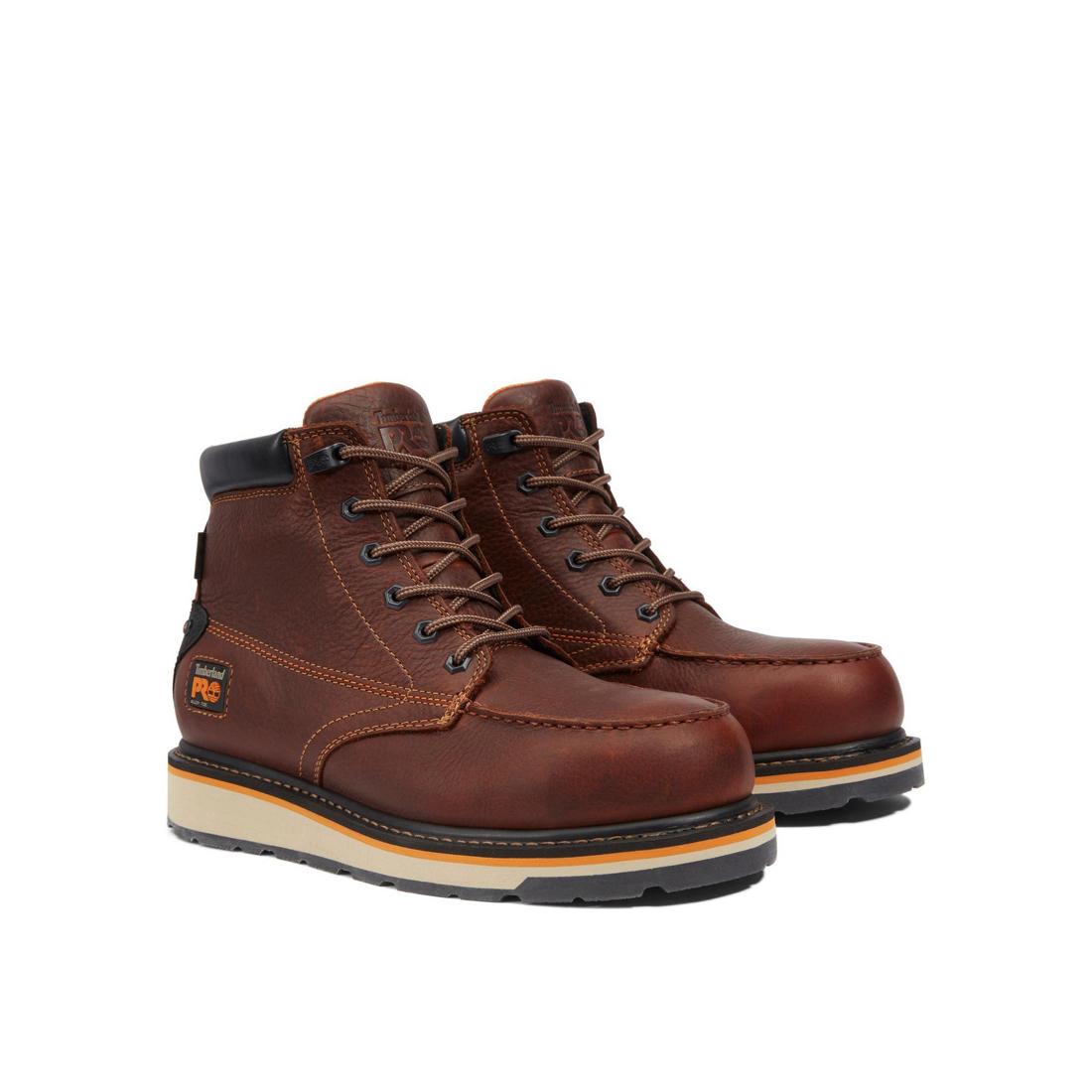 Gridworks 6 Inch Alloy Toe Waterproof Work Boot Brown