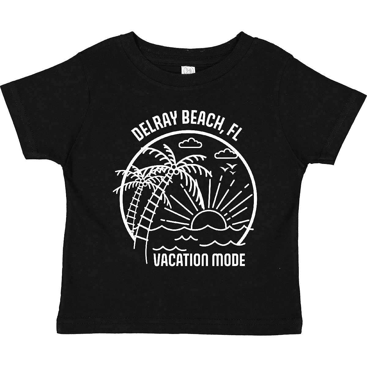 Inktastic Summer Vacation Mode Delray Beach Florida Toddler T-Shirt - Cute Florida Beach Outfit for Boys & Girls - Perfect for Family Trips, Beach Vacations & Summer Fun