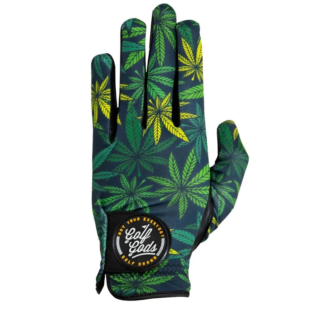 Golf Gods Premium Golf Glove - Devil's Lettuce Design - Left/Right Hand - Breathable & Grip Enhanced for Men & Women - Perfect for Driving Range & Tournament Play
