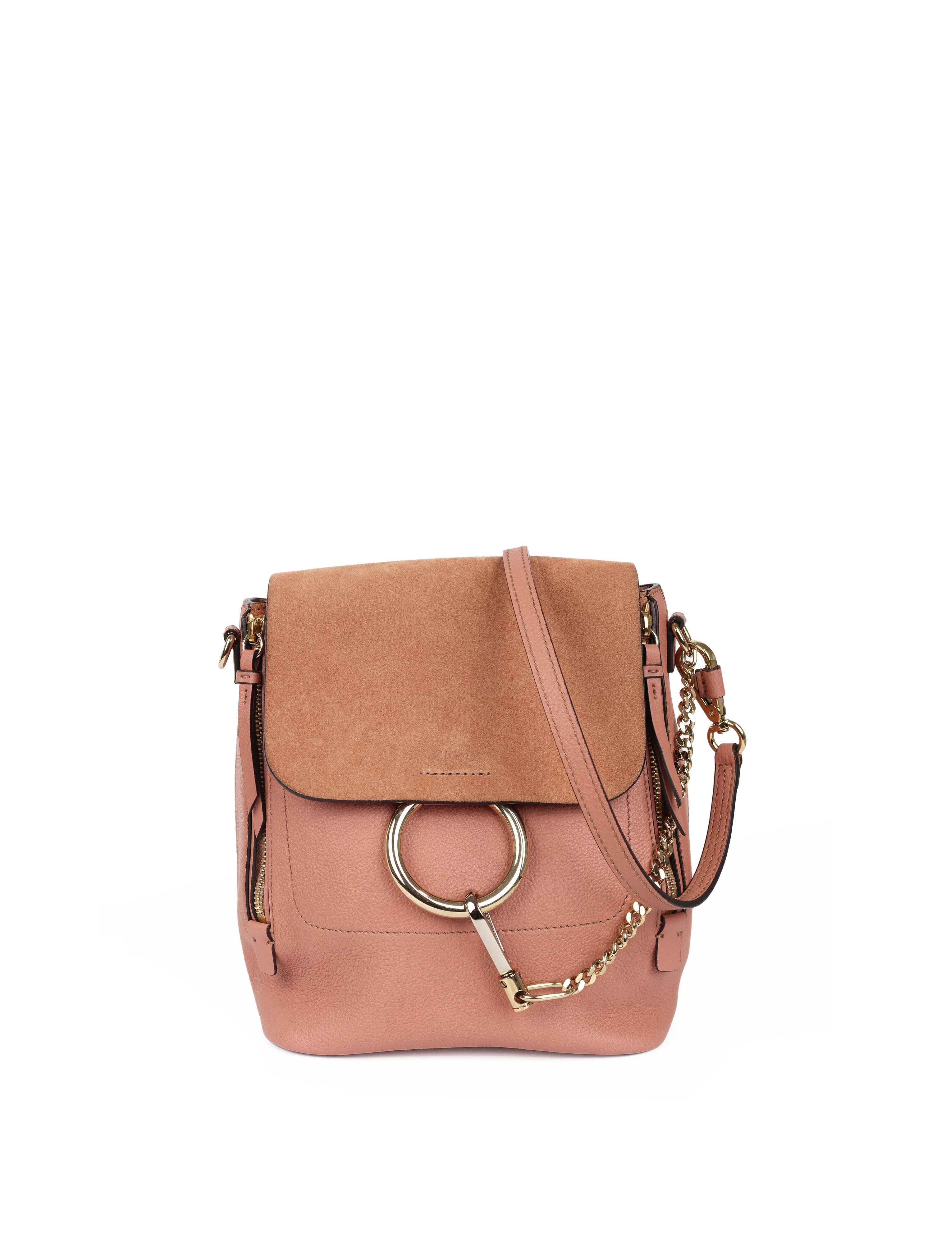 Chloe Pink Faye Backpack - Stylish Designer Handbag for Women | Perfect for Work, Travel & Everyday Use